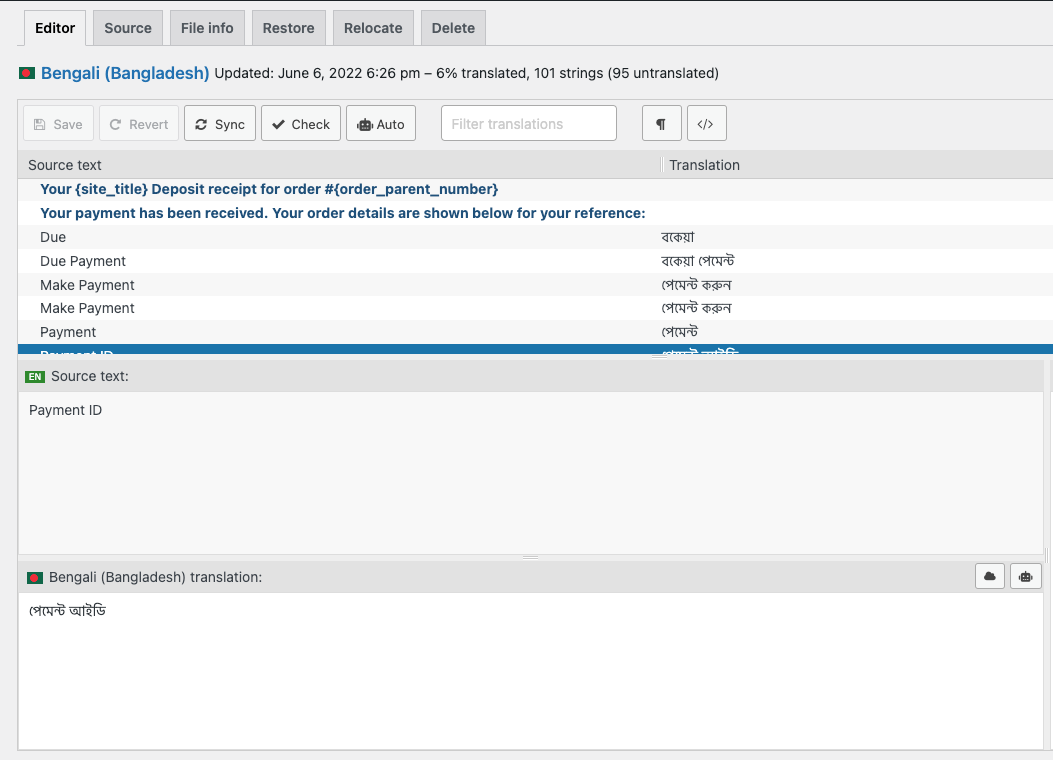 Translate deposit plugin using Loco Translate translate Deposit plugin