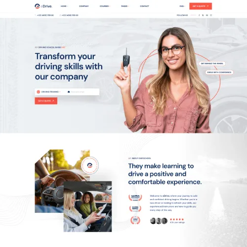 Driving School WordPress Theme