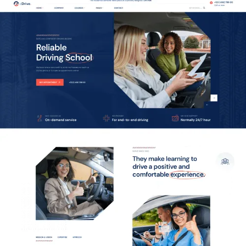 Driving School WordPress Theme